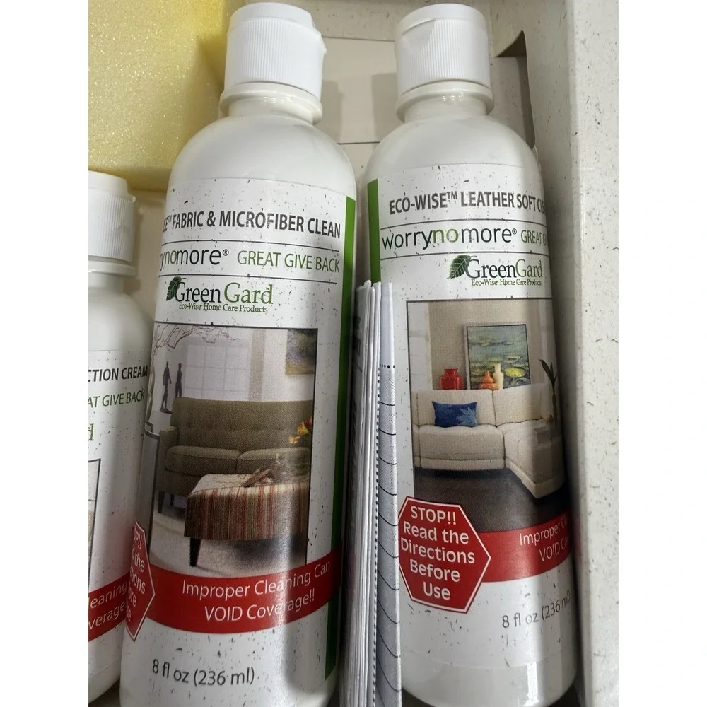 Worry No More Wood Leather Fabric Furniture Protection & Cleaning Kit by UNITERS